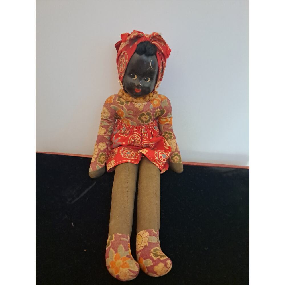 Antique Cloth Doll with painted face
